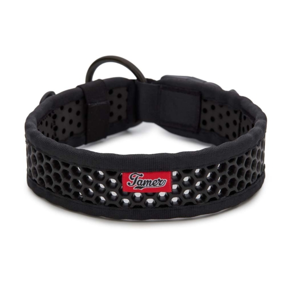 SOFTY Halsband | Länge: 50-56cm | Breite: 4,3cm | Farbe: schwarz/schwarz